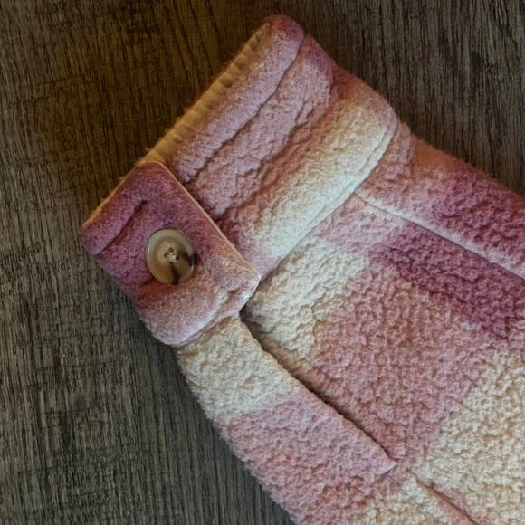 Pink & White Plaid Aeropostale Sherpa Jacket - Picture 4 of 5